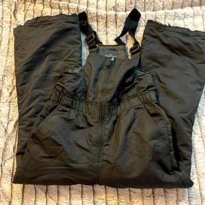 Girls Size Medium Snow Overall ski Pants Insulated waterproof black snowboard